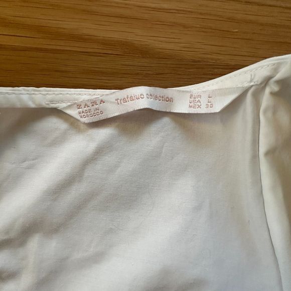 Zara White Ruffle Blouse - Picture 3 of 5